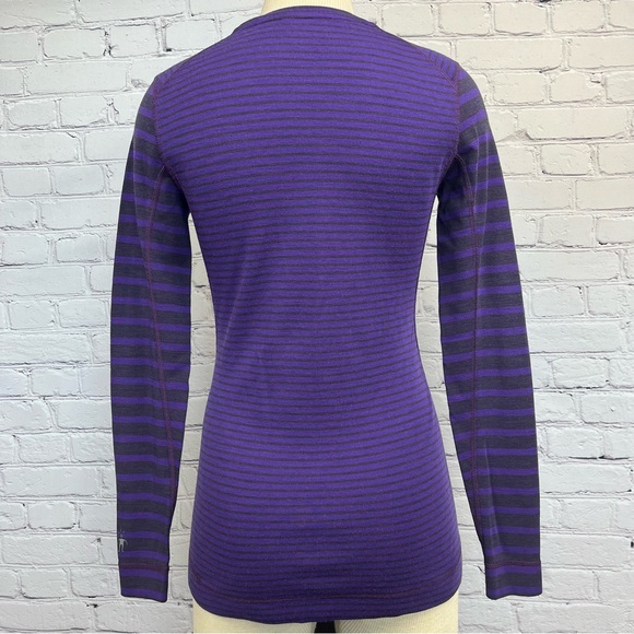 Smartwool NTS 250 Wool Long Sleeve Baselayer Crewneck Top Purple/Black Sz M - Picture 4 of 13